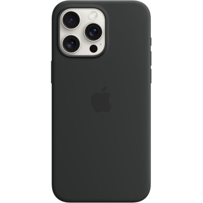 Official Apple Θήκη Σιλικόνης με MagSafe Apple iPhone 15 Pro Max - Black (MT1M3ZM/A)