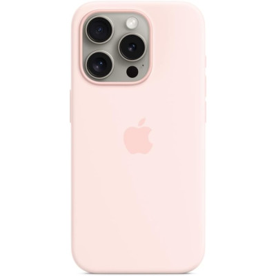 Official Apple Θήκη Σιλικόνης με MagSafe Apple iPhone 15 Pro - Light Pink (MT1F3ZM/A)