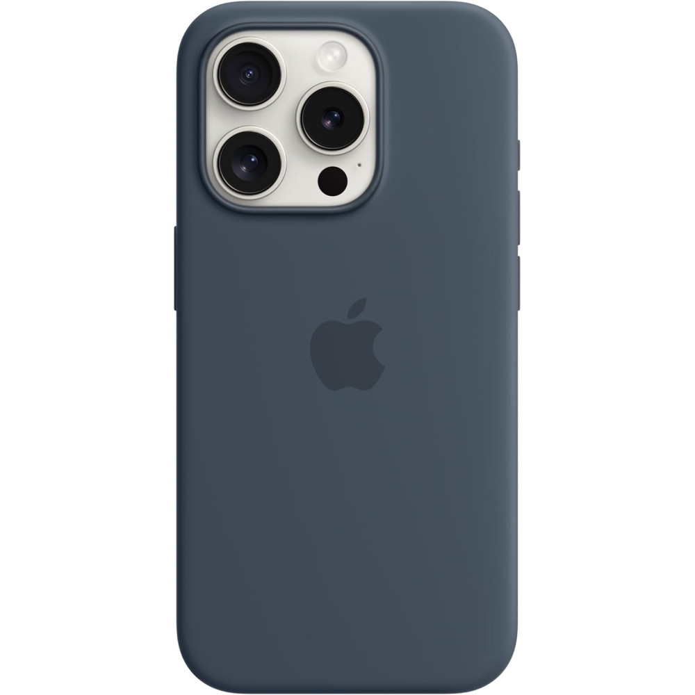 Official Apple Θήκη Σιλικόνης με MagSafe Apple iPhone 15 Pro - Storm Blue (MT1D3ZM/A)
