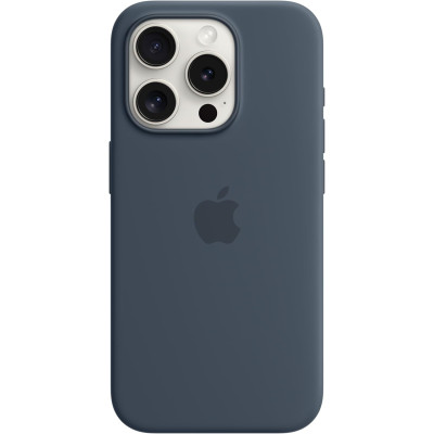 Official Apple Θήκη Σιλικόνης με MagSafe Apple iPhone 15 Pro - Storm Blue (MT1D3ZM/A)
