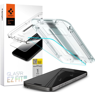 Spigen Tempered Glass GLAS.tR EZ Fit HD - Αντιχαρακτικό Γυαλί Προστασίας Οθόνης Apple iPhone 15 Pro Max - Clear (AGL06878)