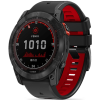 Tech-Protect Iconband Pro - Λουράκι Σιλικόνης Garmin Fenix 3/5X/3HR/5X Plus/6X/6X Pro/7X/8 (51mm) - Black / Red (9319456605082)