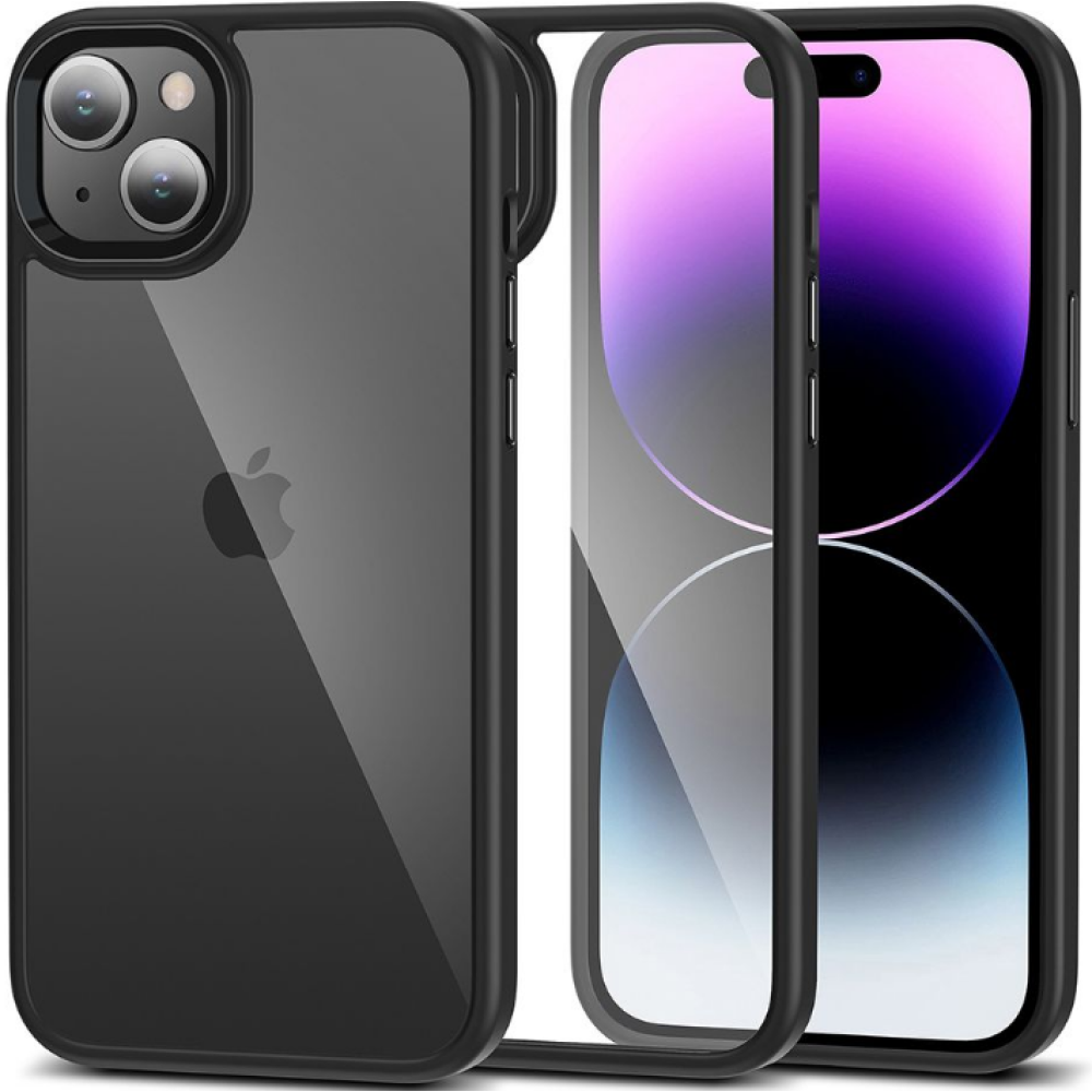 Tech-Protect MagMat - Σκληρή Διάφανη Θήκη Apple iPhone 15 - Black / Clear (9319456604313)