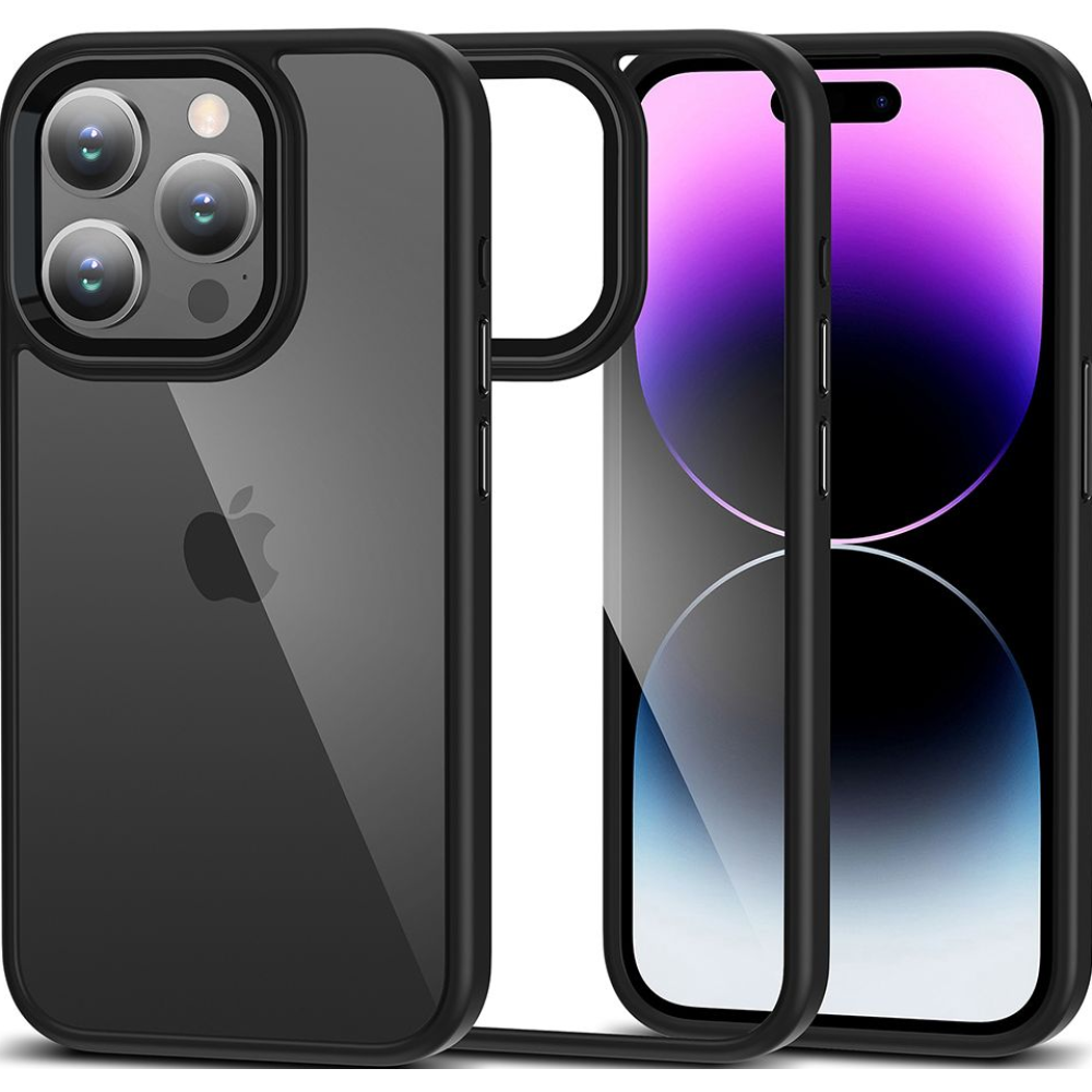 Tech-Protect MagMat - Σκληρή Διάφανη Θήκη Apple iPhone 15 Pro Max - Black / Clear (9319456604375)