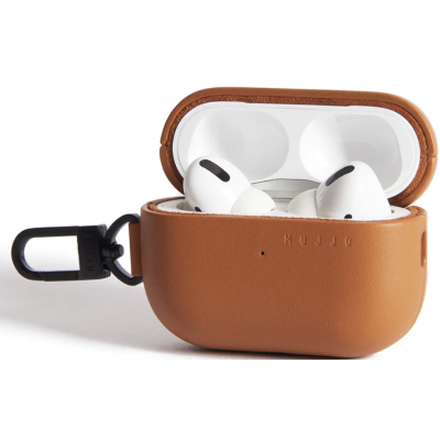 Mujjo Echelon - Premium Σκληρή Θήκη Apple AirPods Pro 2nd Gen από Φυτικό ECCO Δέρμα - Tan (MUJJO-AP-001-TN)