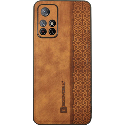 Bodycell Pattern Leather - Σκληρή Θήκη Xiaomi Poco M4 Pro 5G / Redmi Note 11S 5G / Redmi Note 11T 5G - Brown (5206015068904)