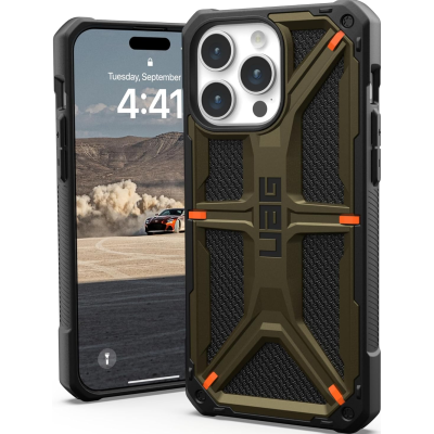 UAG Monarch - Ανθεκτική Θήκη Apple iPhone 15 Pro Max - Kevlar Elemental Green (11429811397B)
