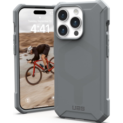 UAG Essential Armor - Ανθεκτική MagSafe Θήκη Σιλικόνης - Apple iPhone 15 Pro - Silver (114276113333)