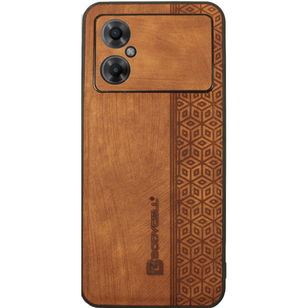 Bodycell Pattern Leather - Σκληρή Θήκη Xiaomi Poco M4 5G - Brown (5206015068928)