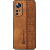 Bodycell Pattern Leather - Σκληρή Θήκη Xiaomi 12 / 12X - Brown (5206015068843)