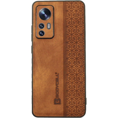Bodycell Pattern Leather - Σκληρή Θήκη Xiaomi 12 / 12X - Brown (5206015068843)