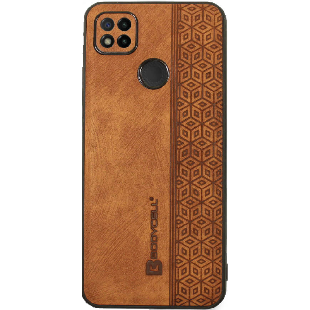 Bodycell Pattern Leather - Σκληρή Θήκη Xiaomi Redmi 9C - Brown (5206015068942)