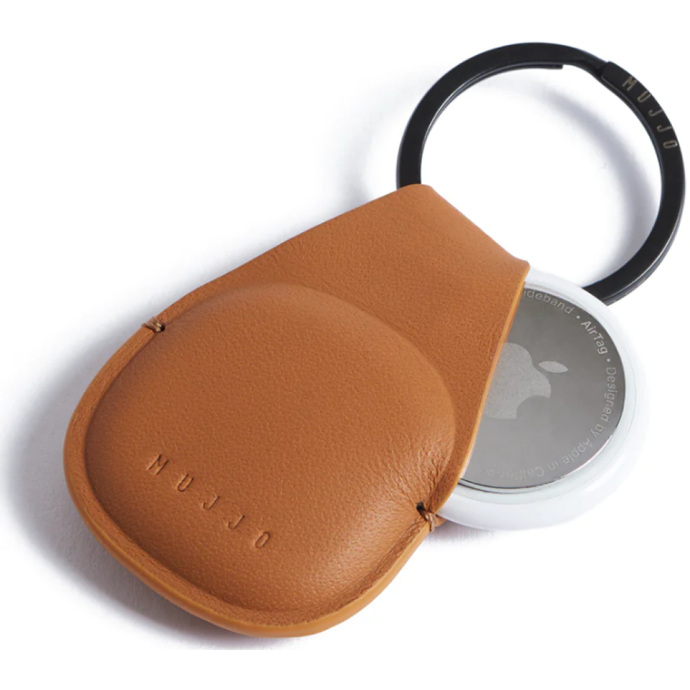 Mujjo Canopy - Δερμάτινη Θήκη / Μπρελόκ Apple AirTag - Tan (MUJJO-KY-001-TN)