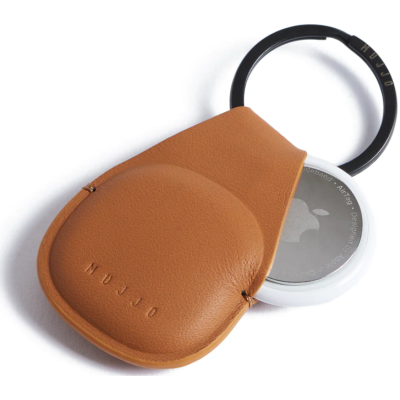 Mujjo Canopy - Δερμάτινη Θήκη / Μπρελόκ Apple AirTag - Tan (MUJJO-KY-001-TN)