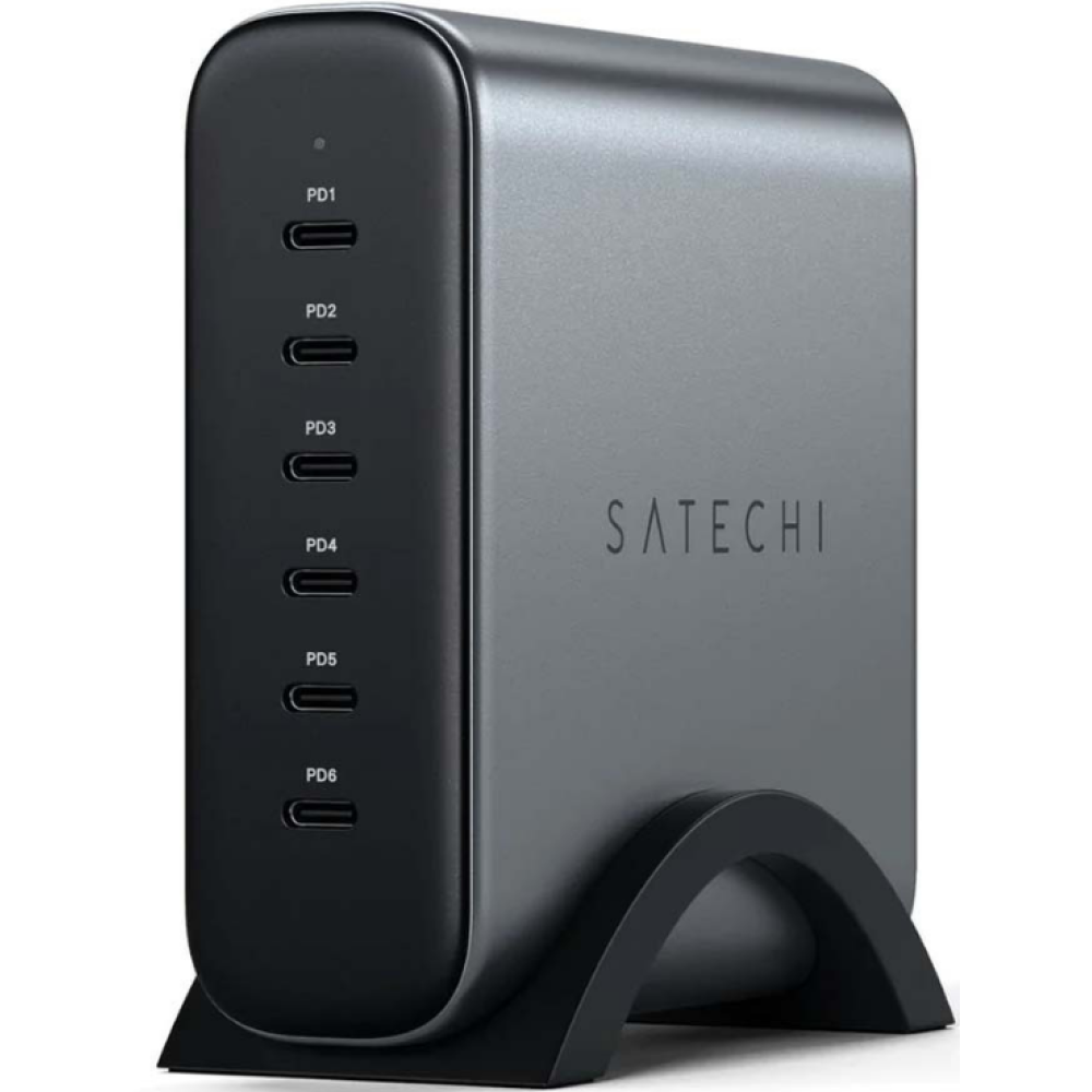 Satechi 200W USB-C 6-Port PD GaN Charger - Φορτιστής Τοίχου με 6 x Type-C PD και Βάση Στήριξης - 200W (ST-C200GM-EU)