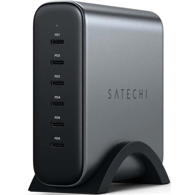 Satechi 200W USB-C 6-Port PD GaN Charger - Φορτιστής Τοίχου με 6 x Type-C PD και Βάση Στήριξης - 200W (ST-C200GM-EU)