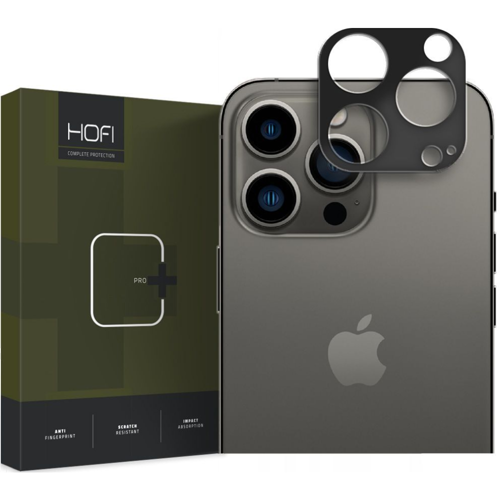 Hofi Alucam Pro+ Camera Cover - Μεταλλικό Προστατευτικό Κάλυμμα Κάμερας - Apple iPhone 15 Pro / 15 Pro Max - Black (9319456604474)