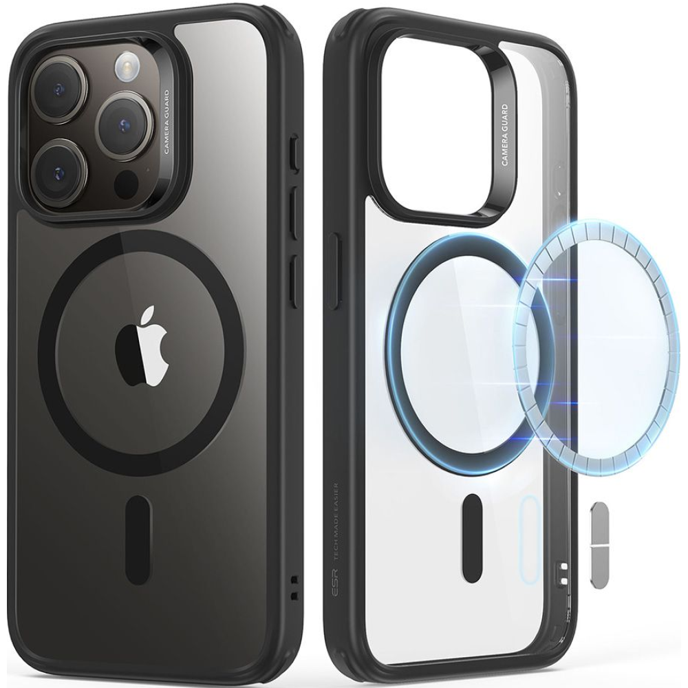 ESR Classic Hybrid HaloLock - Ανθεκτική MagSafe Θήκη Apple iPhone 15 Pro - Clear / Black (4894240173466)