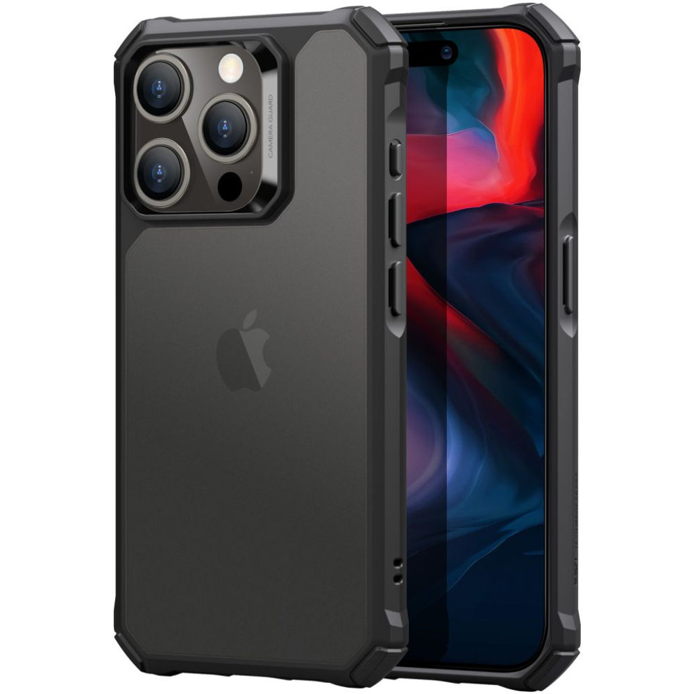ESR Air Armor - Ημιδιάφανη Ανθεκτική Θήκη Apple iPhone 15 Pro Max - Frosted Black (4894240178195)