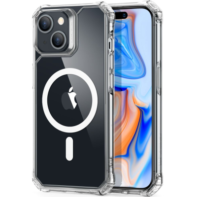 ESR Air Armor HaloLock - Διάφανη Ανθεκτική MagSafe Θήκη Apple iPhone 15 Plus - Clear (4894240173688)