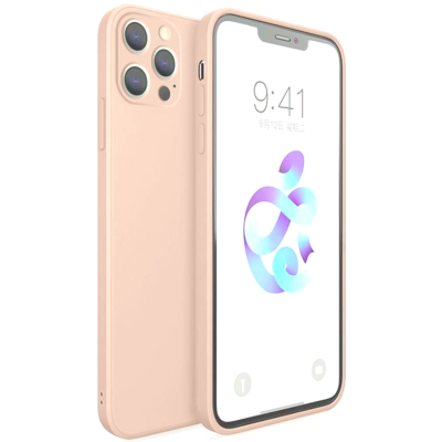 Bodycell Square Liquid Θήκη Σιλικόνης - Apple iPhone 12 Pro - Pink (5206015065118)