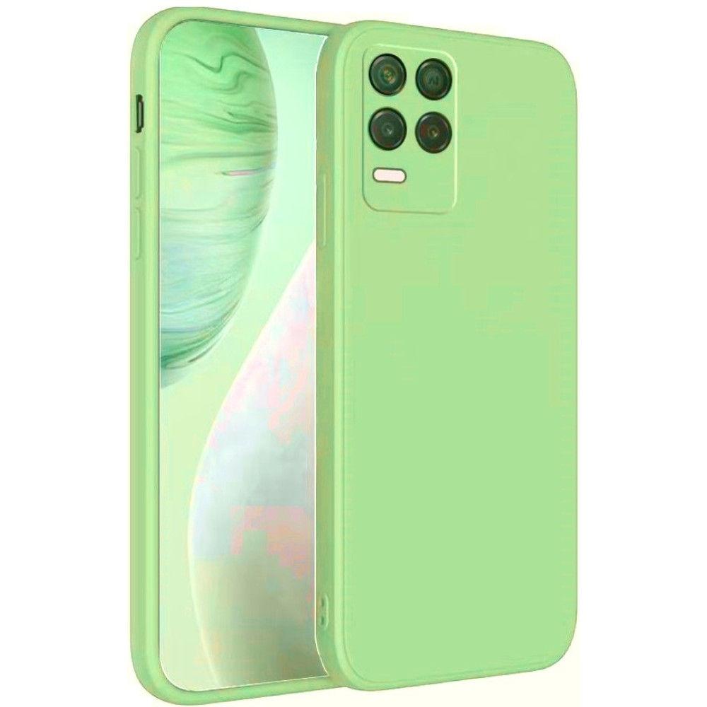Bodycell Square Liquid Θήκη Σιλικόνης - Realme 8 / 8 Pro - Light Green (5206015060519)