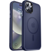 HappyCase Ημιδιάφανη Σκληρή Θήκη MagSafe - Apple iPhone 15 Pro Max - Matte Dark Blue (8719246412448)