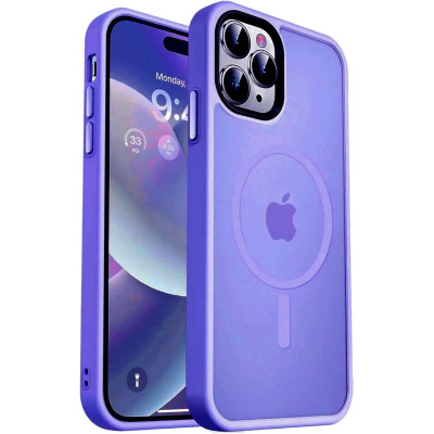 HappyCase Ημιδιάφανη Σκληρή Θήκη MagSafe - Apple iPhone 15 Pro Max - Matte Lila (8719246415333)