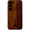 Bodycell Pattern Leather - Σκληρή Θήκη Samsung Galaxy S23 - Brown (5206015068829)