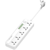 Ldnio Πολύπριζο με 5 Υποδοχές AC - UK/EU/US 2500W με Διακόπτη & Καλώδιο 200cm - 6 x USB-A - 17W - White (SC5614)