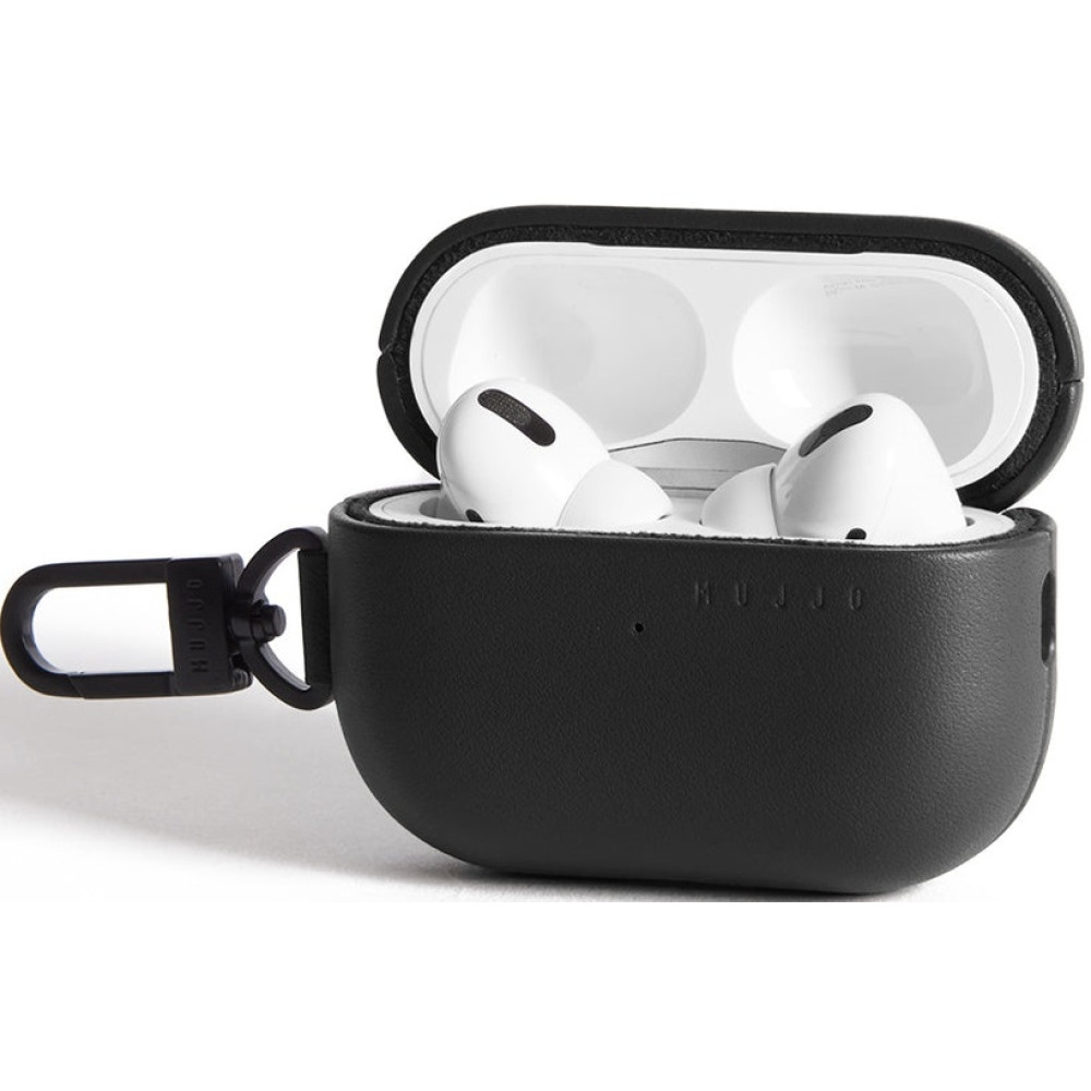 Mujjo Echelon - Premium Σκληρή Θήκη Apple AirPods Pro 2nd Gen από Φυτικό ECCO Δέρμα - Black (MUJJO-AP-001-BK)