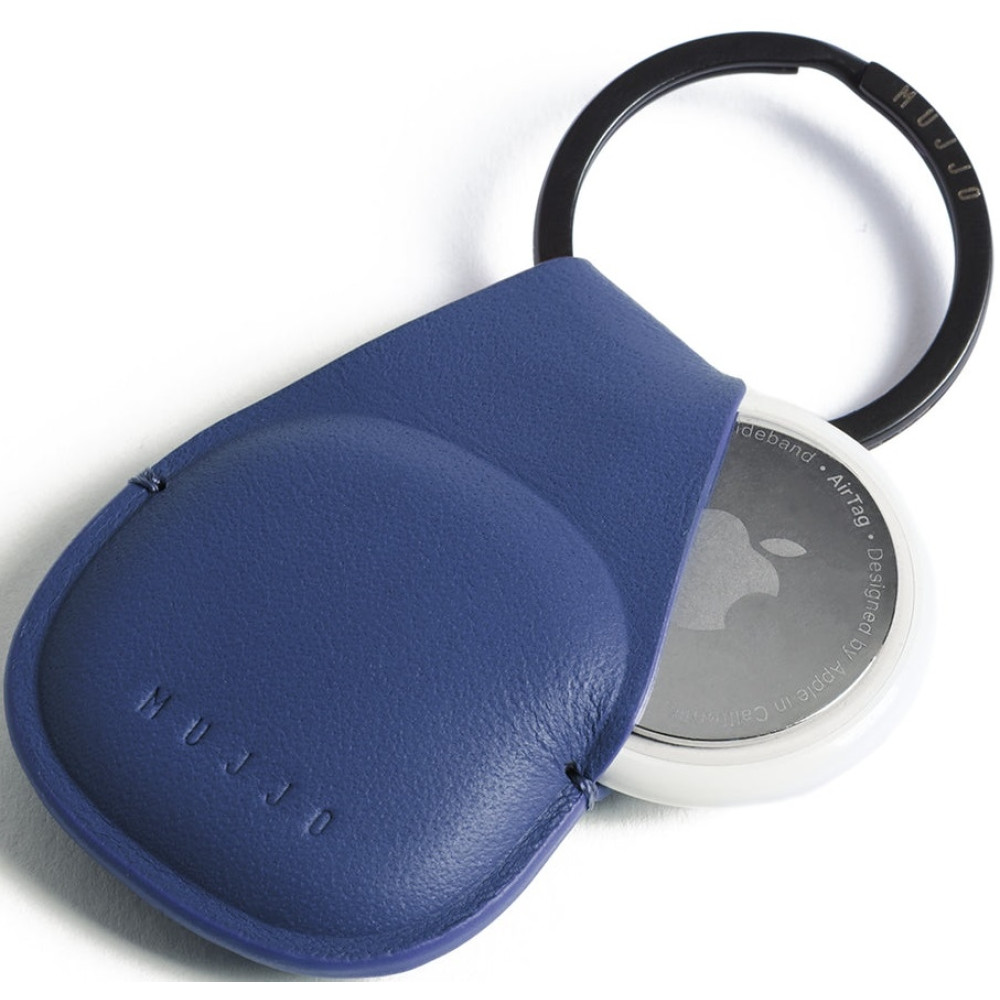Mujjo Canopy - Δερμάτινη Θήκη / Μπρελόκ Apple AirTag - Monaco Blue (MUJJO-KY-001-BL)