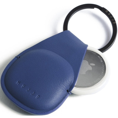 Mujjo Canopy - Δερμάτινη Θήκη / Μπρελόκ Apple AirTag - Monaco Blue (MUJJO-KY-001-BL)
