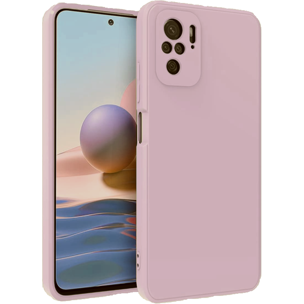 Bodycell Square Liquid Θήκη Σιλικόνης - Xiaomi Redmi Note 10 / Note 10S - Light Violet (5206015065262)