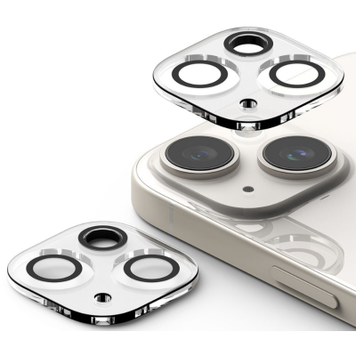 Ringke Camera Protector Full Cover Glass - Αντιχαρακτικό Γυαλί για Φακό Κάμερας Apple iPhone 15 / 15 Plus - 2 Τεμάχια - Clear (8809919309608)