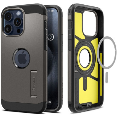 Θήκη iPhone 15 Pro Max Spigen Tough Armor MagFit Ανθεκτική με MagSafe - Gunmetal (ACS06593)