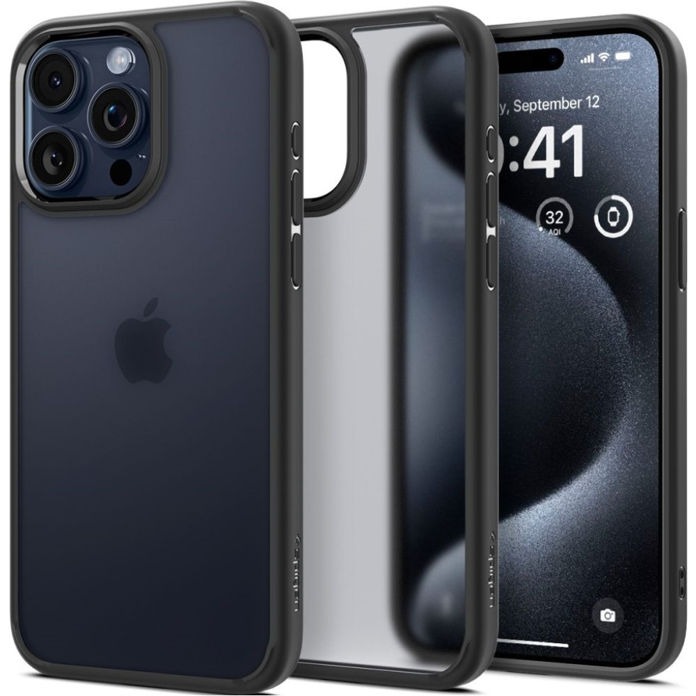 Spigen Ultra Hybrid Θήκη Apple iPhone 15 Pro Max - Frost Black (ACS06568)