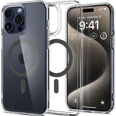 Θήκη Apple iPhone 15 Pro Max - Spigen Ultra Hybrid MagFit με MagSafe - Graphite (ACS06577)