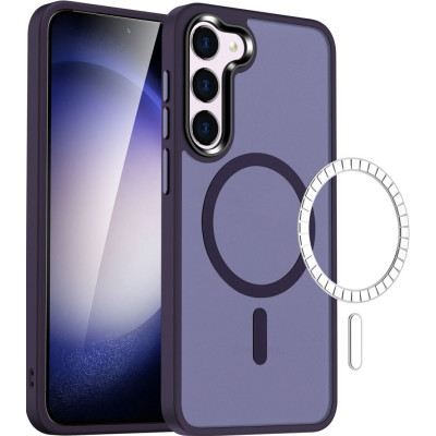 HappyCase Ημιδιάφανη Σκληρή Θήκη MagSafe - Samsung Galaxy S23 Plus - Matte Purple (8719246412752)