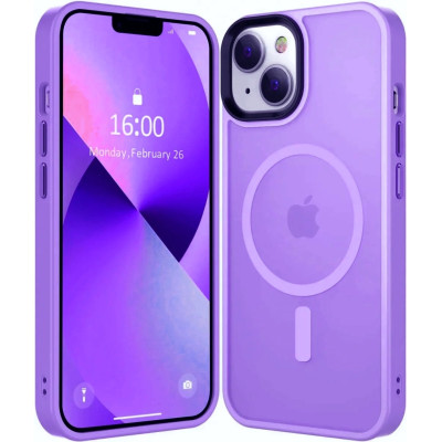 HappyCase Ημιδιάφανη Σκληρή Θήκη MagSafe - Apple iPhone 15 - Matte Lila (8719246415210)