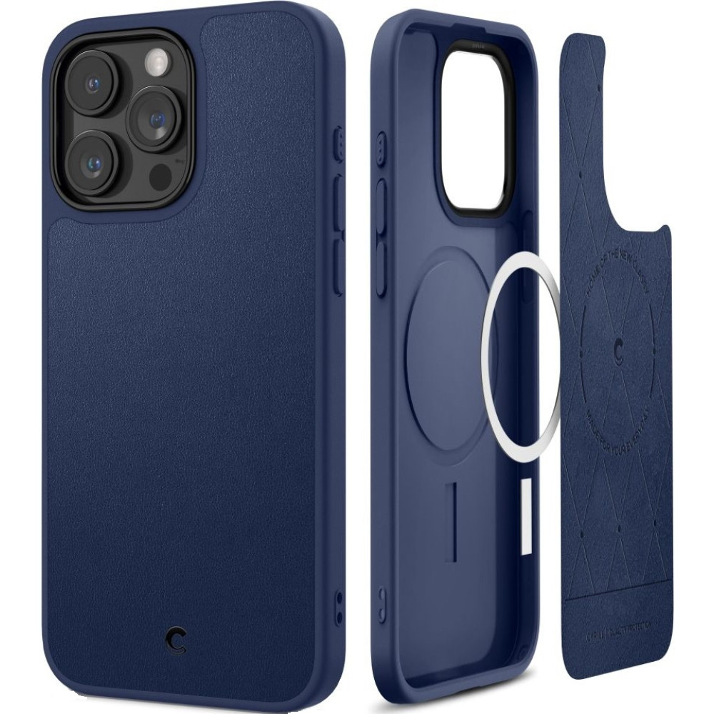 Spigen Cyrill Kajuk Mag Θήκη MagSafe με Λουράκι Χειρός - Apple iPhone 15 Pro Max - Navy (ACS07091)