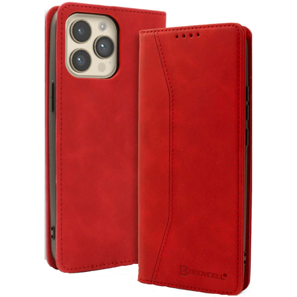 Θήκη Apple iPhone 15 Pro Max - Bodycell Book Case Πορτοφόλι - Red (5206015046803)