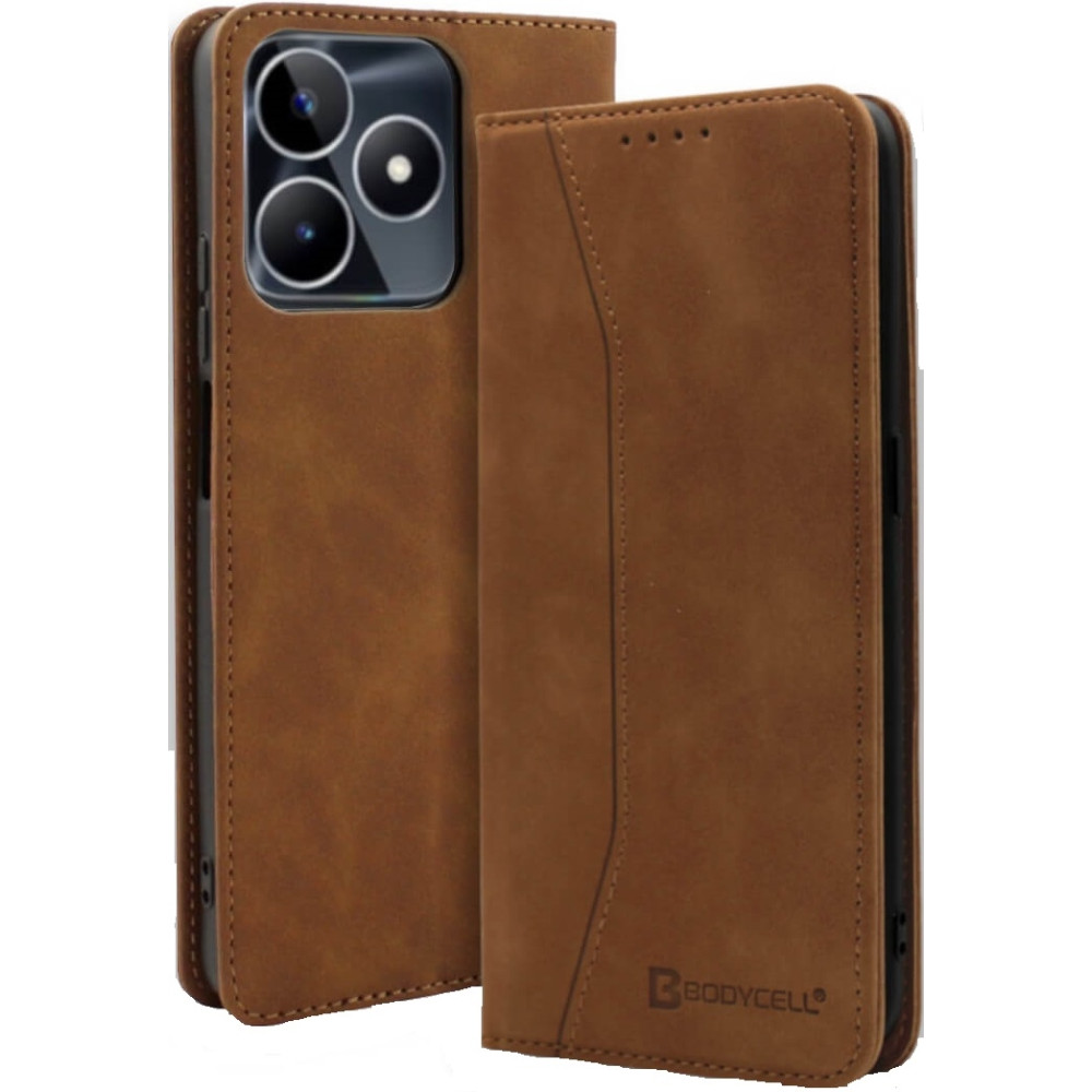 Bodycell Θήκη - Πορτοφόλι Realme C53 / Narzo N53 - Brown (5206015029806)