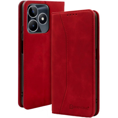 Bodycell Θήκη - Πορτοφόλι Realme C53 / Narzo N53 - Red (5206015029813)