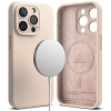 Ringke Silicone Magnetic - Ανθεκτική MagSafe Θήκη Σιλικόνης - Apple iPhone 15 Pro Max - Pink Sand (8809919307130)