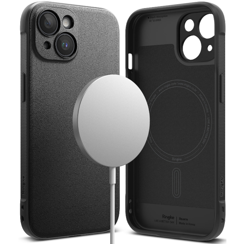 Ringke Onyx Magnetic - MagSafe Θήκη Σιλικόνης - Apple iPhone 15 - Black (8809919309325)