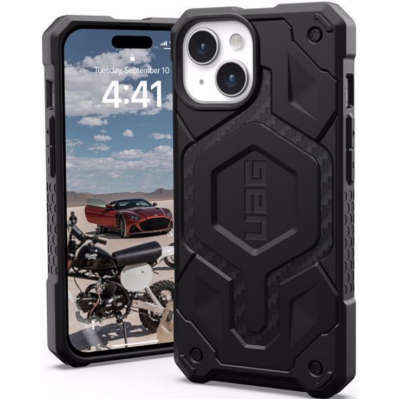 UAG Monarch Pro - Ανθεκτική Θήκη MagSafe - Apple iPhone 15 - Carbon Fiber (114219114242)