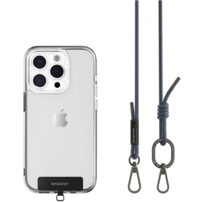 SwitchEasy MagEasy Rope Strap & Strap Card 6.0mm - Αποσπώμενο Λουράκι Λαιμού για Θήκες Κινητών iPhone - Riverside Blue (MPHIPH142RU23)
