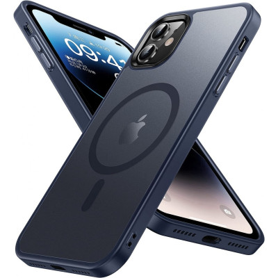 HappyCase Ημιδιάφανη Σκληρή Θήκη MagSafe - Apple iPhone 11 - Matte Blue (8719246412073)