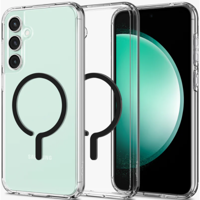 Spigen Ultra Hybrid OneTap Ring - Διάφανη MagSafe Θήκη Samsung Galaxy S23 FE - Black (ACS06374)